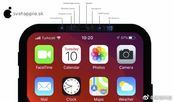 iPhone 12無(wú)劉海規(guī)劃（圖源網(wǎng)）